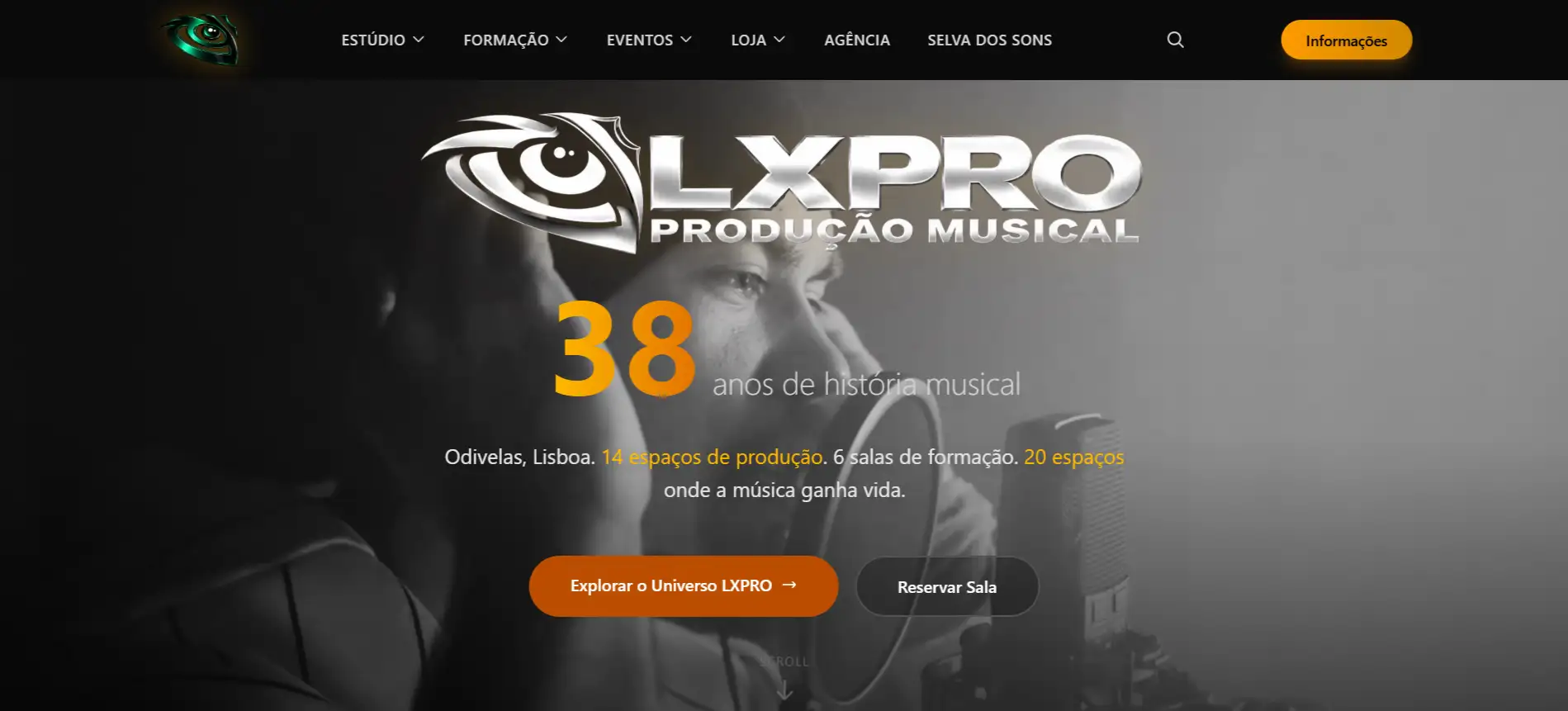 Website LXPRO desenvolvido pela Ric Media Lab